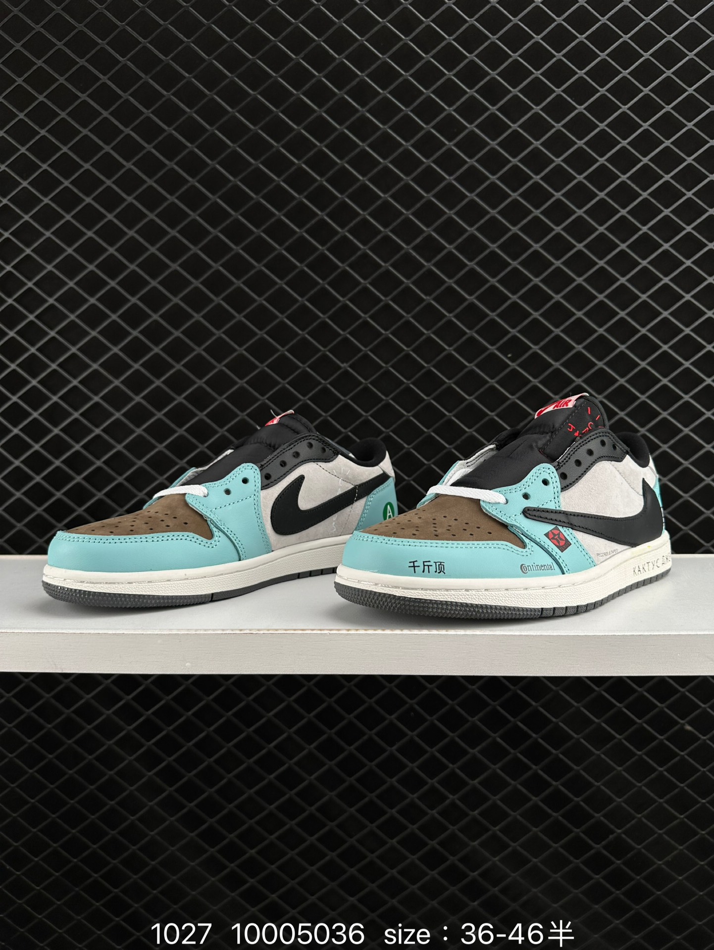 fragment design x Travis Scott x Nike Air Jordan 1 Low OG SP”Black/Green Toe“